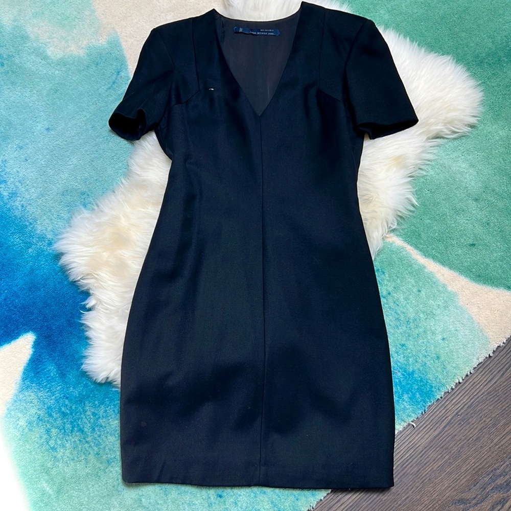 Zara Women Studio Black Wool Dress M